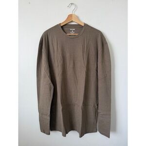 True Classic Men's Classic Long Sleeve Crew Neck– Light Brown Size XL Tall –New